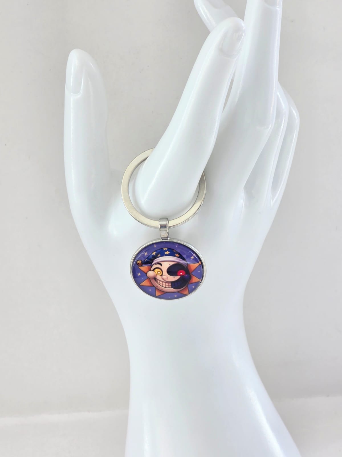 FNAF Security Breach Inspired Eclipse 25mm Glass Cabochon Keyring