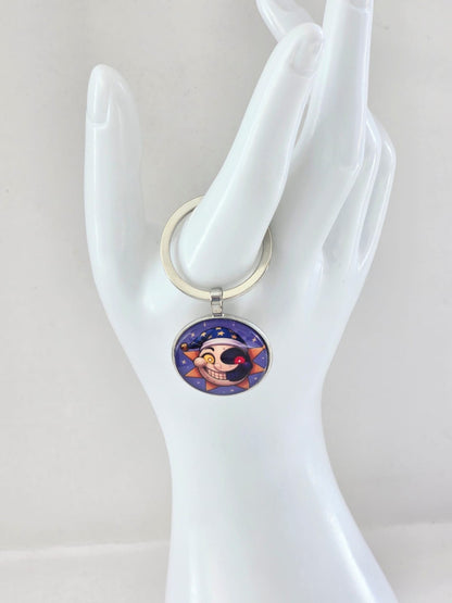 FNAF Security Breach Inspired Eclipse 25mm Glass Cabochon Keyring