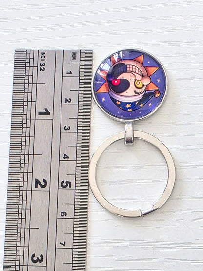 FNAF Security Breach Inspired Eclipse 25mm Glass Cabochon Keyring