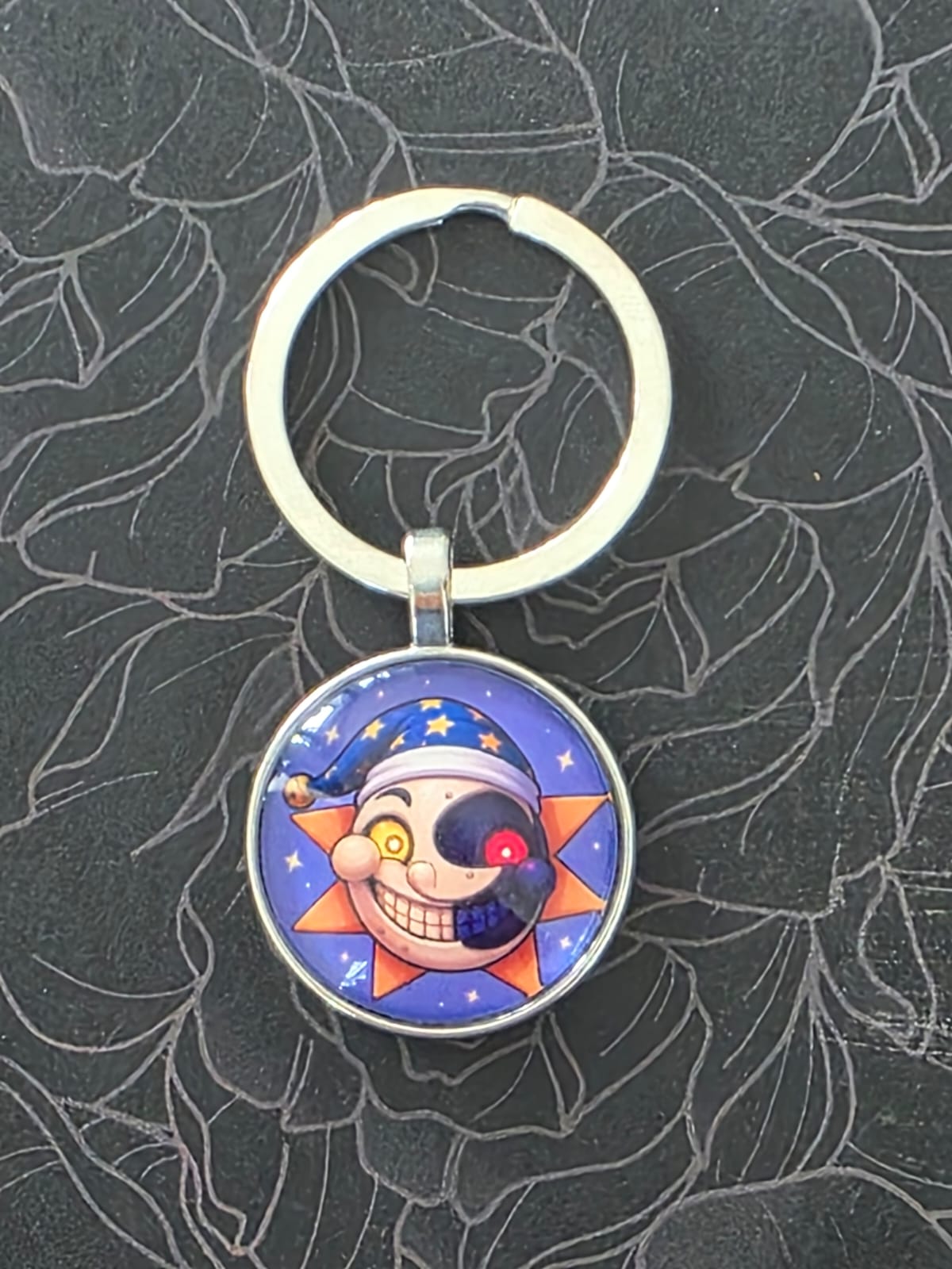 FNAF Security Breach Inspired Eclipse 25mm Glass Cabochon Keyring