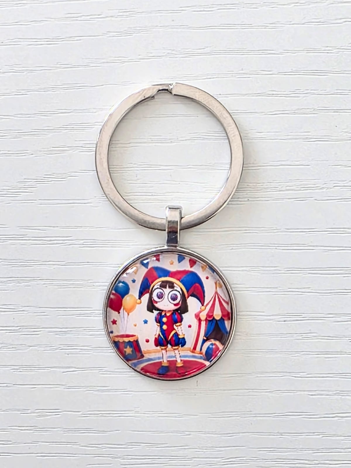 The Amazing Digital Circus Inspired Pomni 25mm Glass Cabochon Keyring