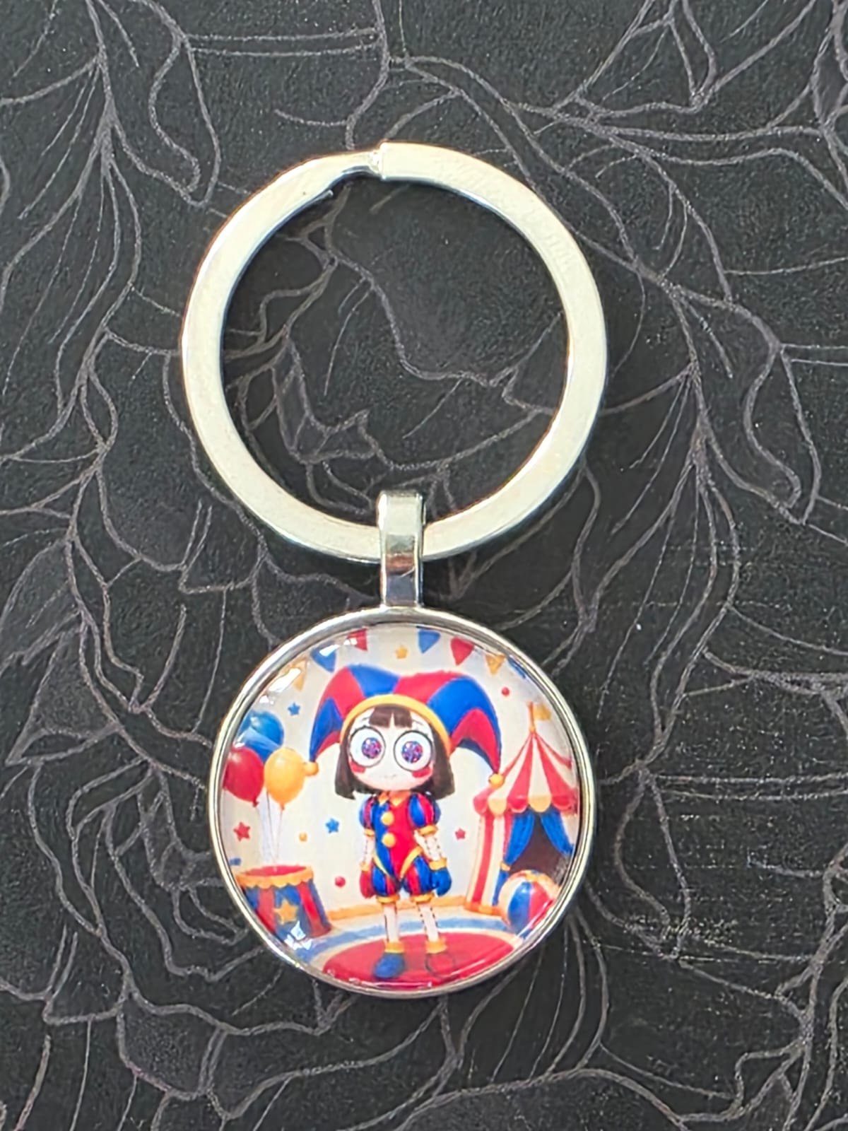 The Amazing Digital Circus Inspired Pomni 25mm Glass Cabochon Keyring