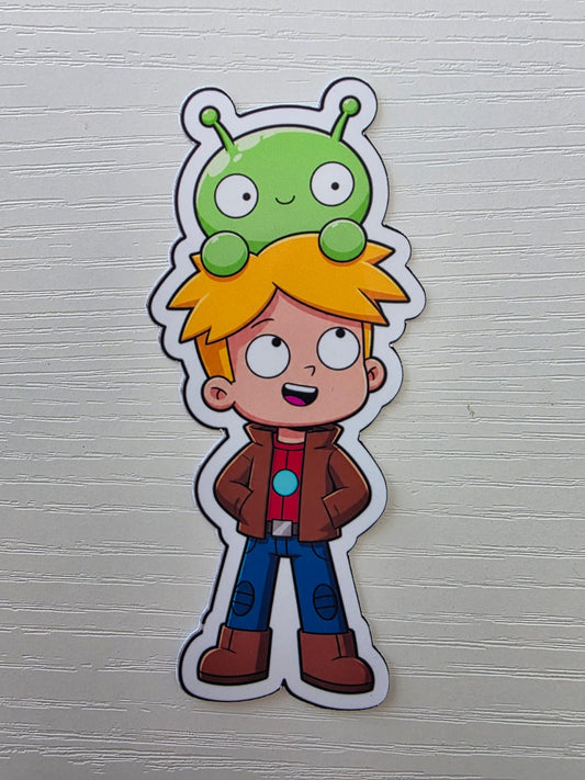 Final Space Inspired Gary & Mooncake Glossy Vinyl Die Cut Sticker | 2 Sizes Available