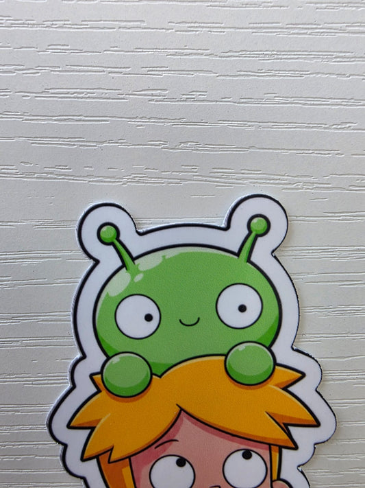 Final Space Inspired Gary & Mooncake Glossy Vinyl Die Cut Sticker | 2 Sizes Available
