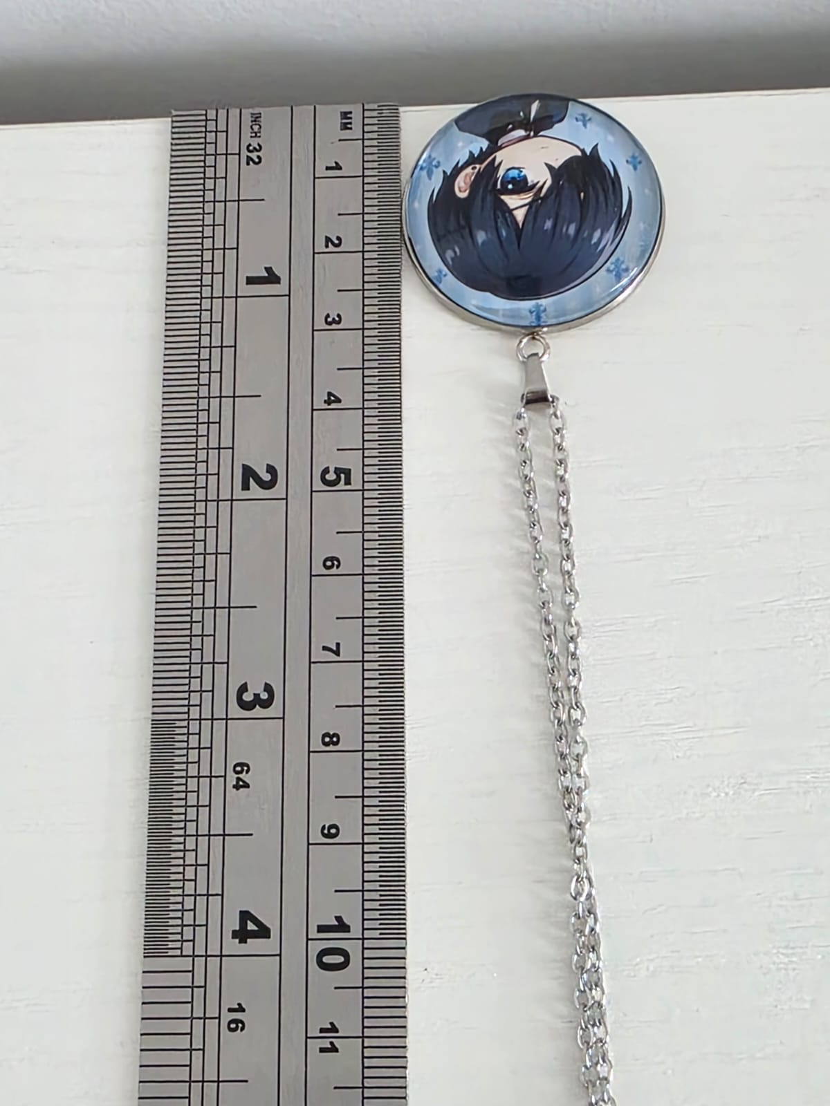 Black Butler (Kuroshitsuji) Inspired Ciel 30mm Pendant Stainless Steel 20 Inch Necklace