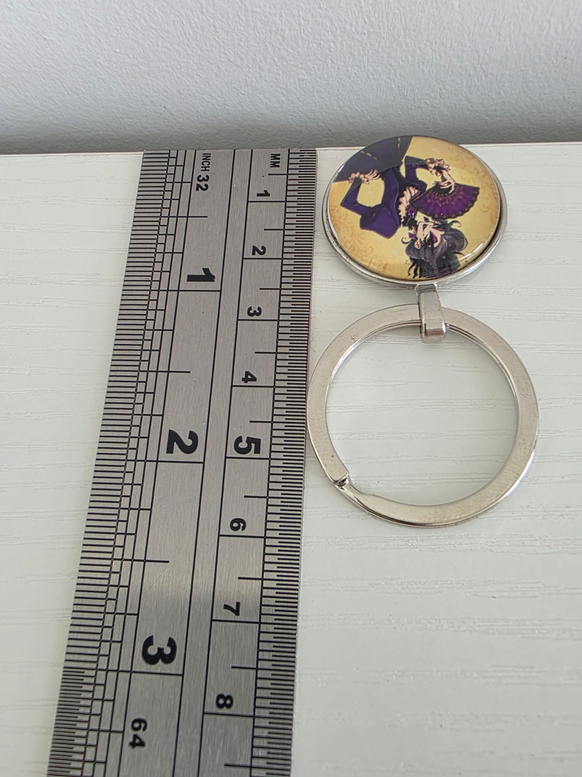 Cinderella Inspired Hellverse Stepmother 25mm Glass Cabochon Keyring