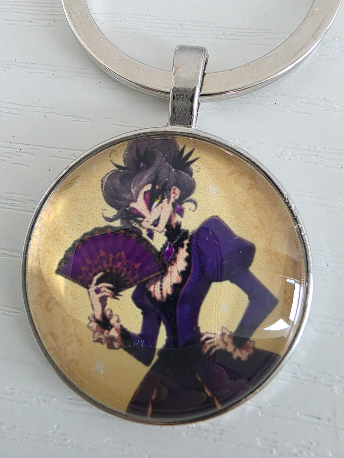 Cinderella Inspired Hellverse Stepmother 25mm Glass Cabochon Keyring