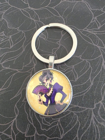 Cinderella Inspired Hellverse Stepmother 25mm Glass Cabochon Keyring