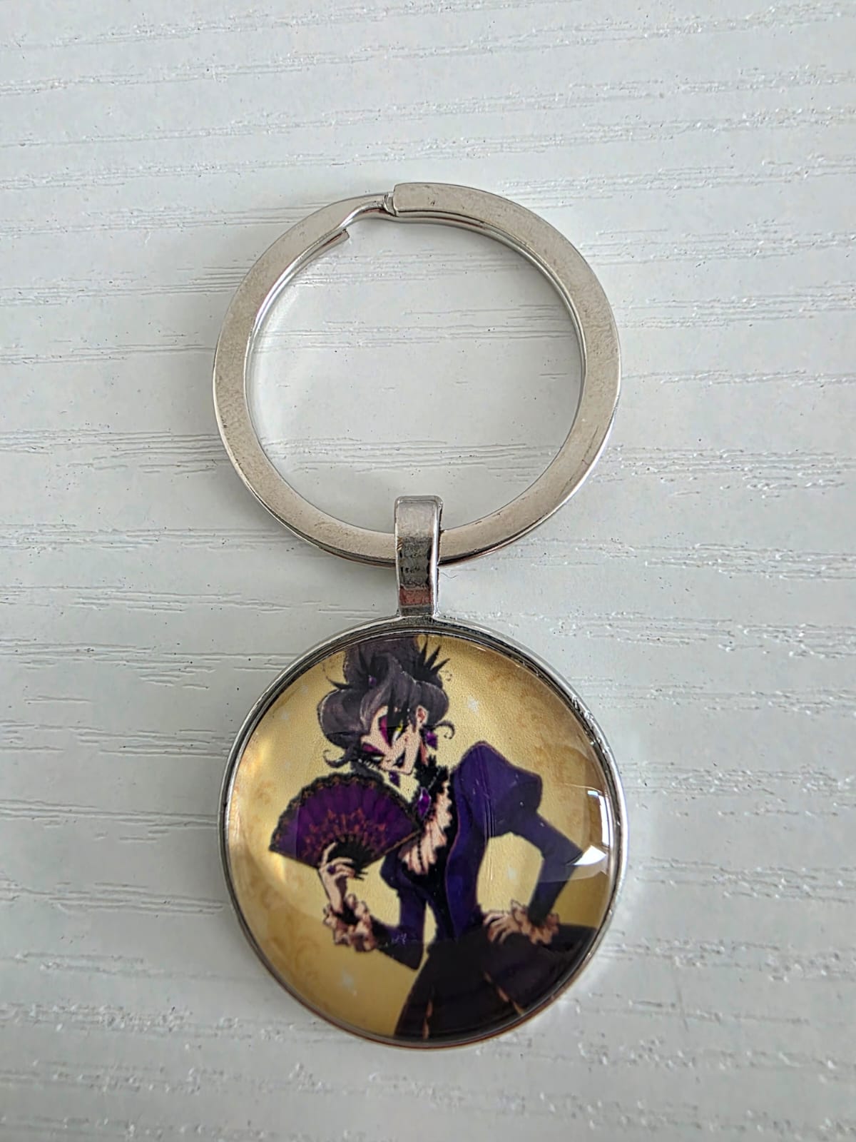 Cinderella Inspired Hellverse Stepmother 25mm Glass Cabochon Keyring