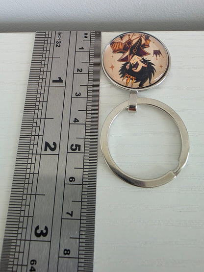 Cinderella Inspired Hellverse Prince 25mm Glass Cabochon Keyring