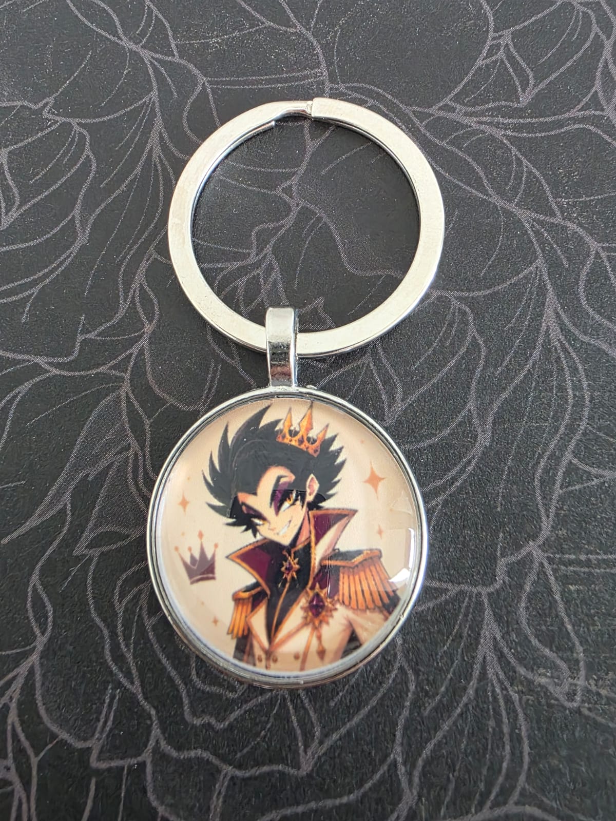 Cinderella Inspired Hellverse Prince 25mm Glass Cabochon Keyring