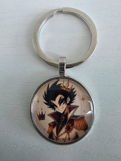 Cinderella Inspired Hellverse Prince 25mm Glass Cabochon Keyring