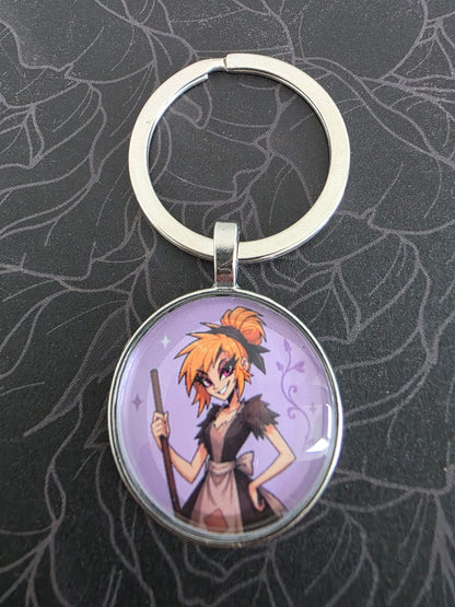 Cinderella Inspired Hellverse Cinderella in Rags 25mm Glass Cabochon Keyring