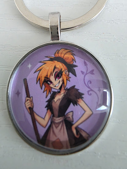 Cinderella Inspired Hellverse Cinderella in Rags 25mm Glass Cabochon Keyring