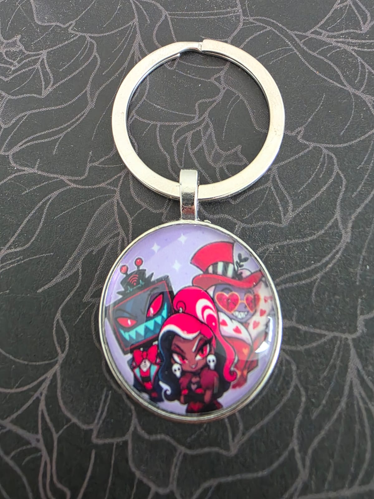 Hazbin Hotel Inspired The Vees - Valentino Velvette Vox 25mm Cabochon Keyring