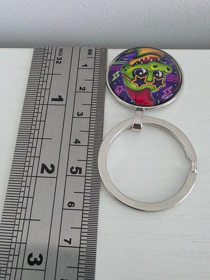 FNAF Security Breach Inspired Montgomery Gator 25mm Glass Cabochon Keyring