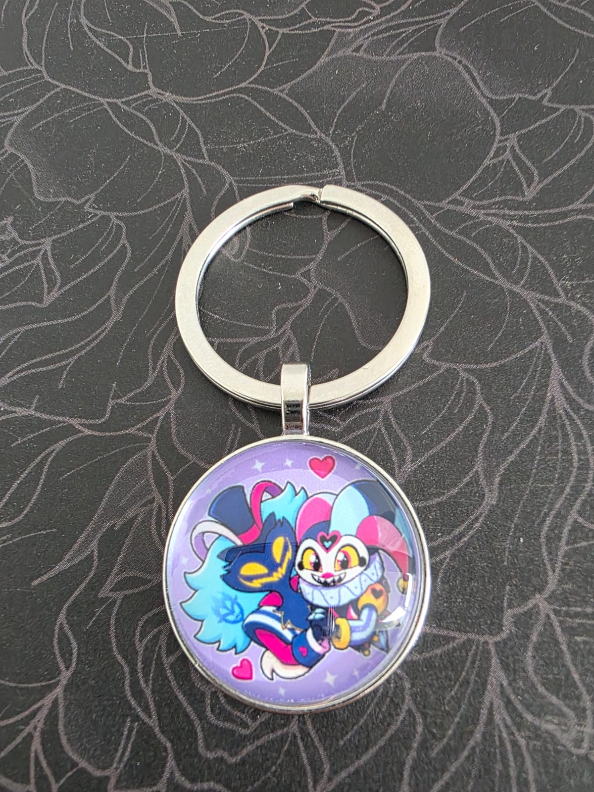 Helluva Boss Inspired Fizzarolli & Asmodeus 25mm Glass Cabochon Keyring