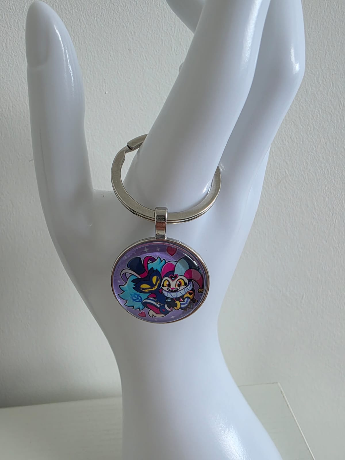 Helluva Boss Inspired Fizzarolli & Asmodeus 25mm Glass Cabochon Keyring