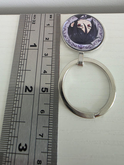 Black Butler (Kuroshitsuji) Inspired Sebastian 25mm Glass Cabochon Keyring