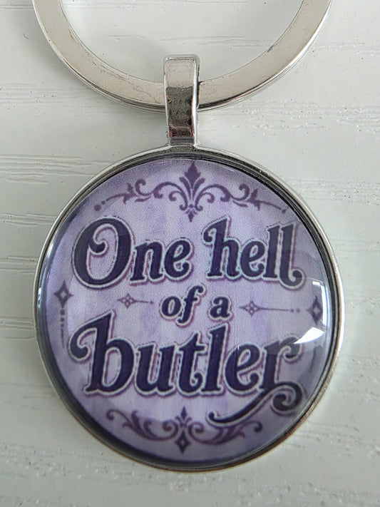 Black Butler (Kuroshitsuji) Inspired One Hell of a Butler 25mm Glass Cabochon Keyring