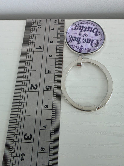 Black Butler (Kuroshitsuji) Inspired One Hell of a Butler 25mm Glass Cabochon Keyring