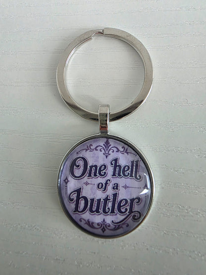 Black Butler (Kuroshitsuji) Inspired One Hell of a Butler 25mm Glass Cabochon Keyring