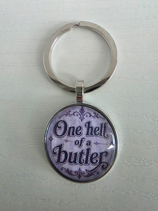 Black Butler (Kuroshitsuji) Inspired One Hell of a Butler 25mm Glass Cabochon Keyring