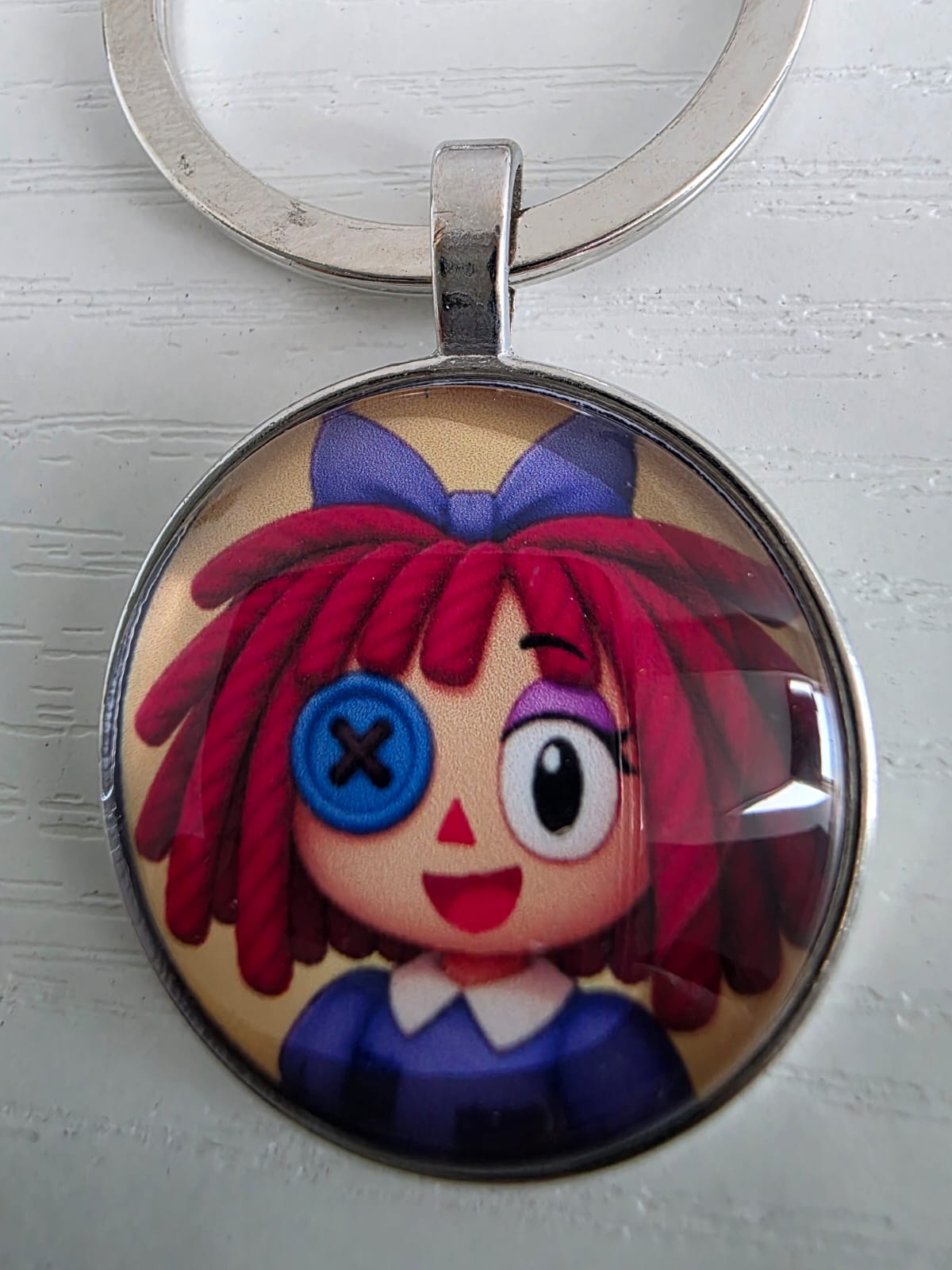 The Amazing Digital Circus Inspired Ragatha 25mm Glass Cabochon Keyring
