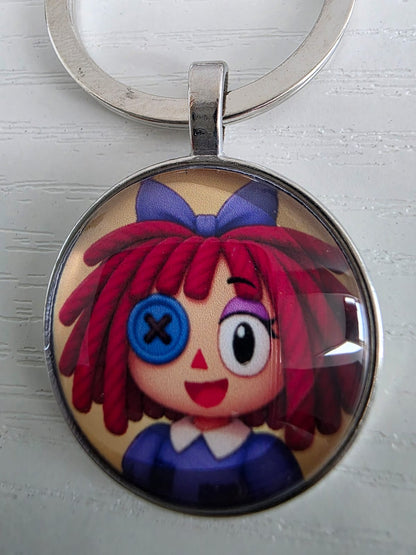 The Amazing Digital Circus Inspired Ragatha 25mm Glass Cabochon Keyring