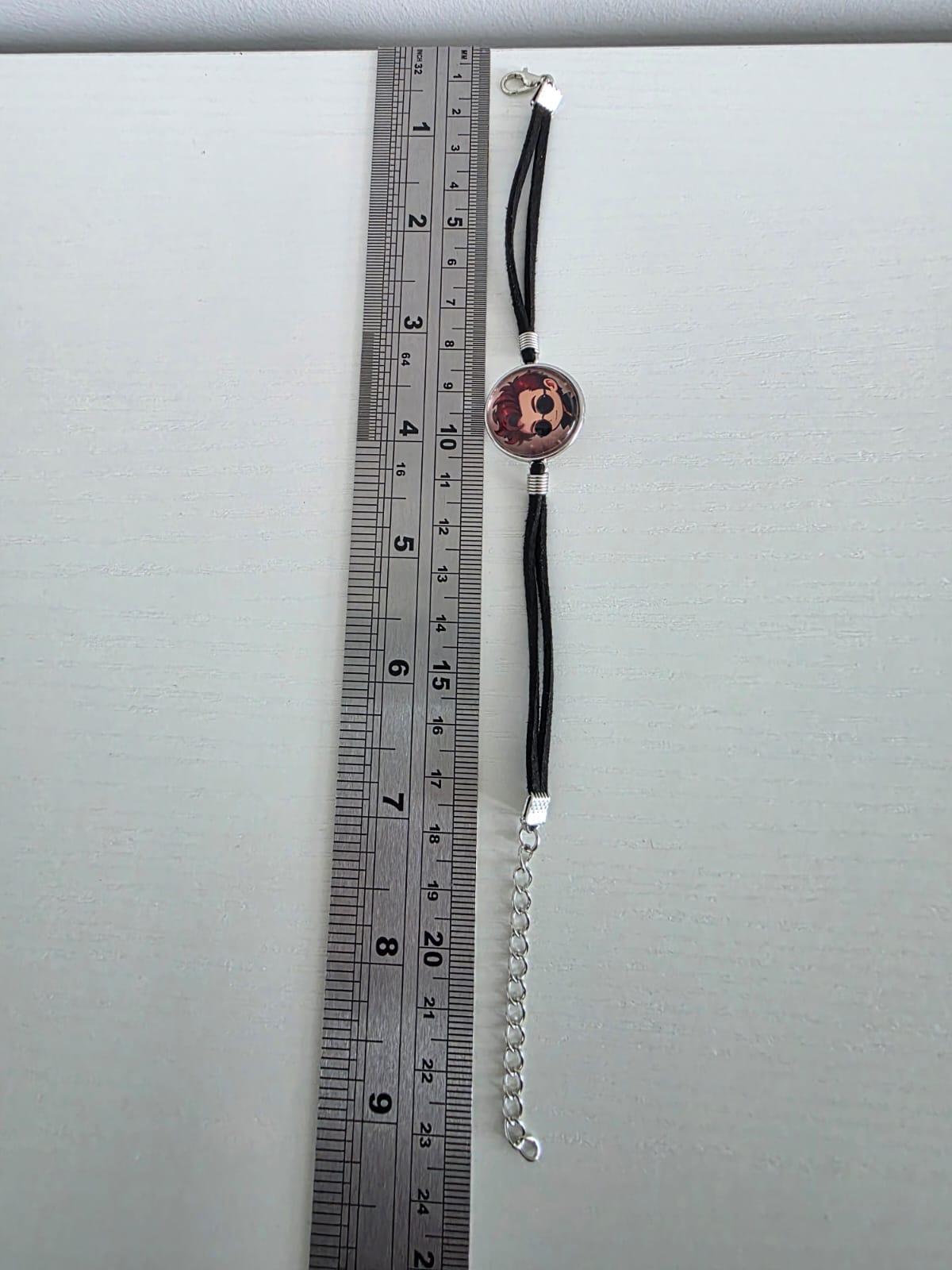 Good Omens Inspired Crowley 20mm Faux Suede Adjustable Bracelet