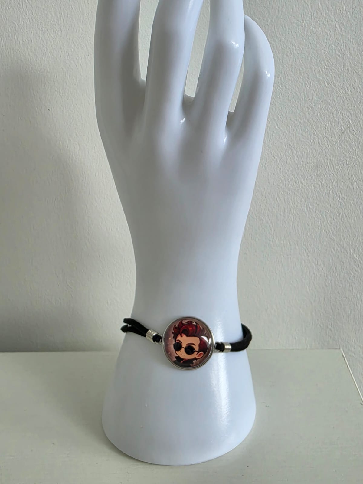 Good Omens Inspired Crowley 20mm Faux Suede Adjustable Bracelet