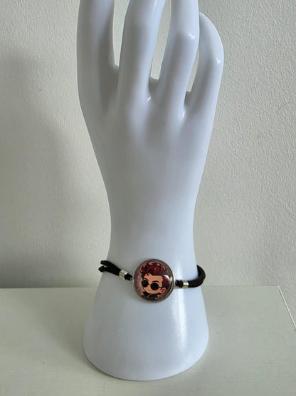 Good Omens Inspired Crowley 20mm Faux Suede Adjustable Bracelet