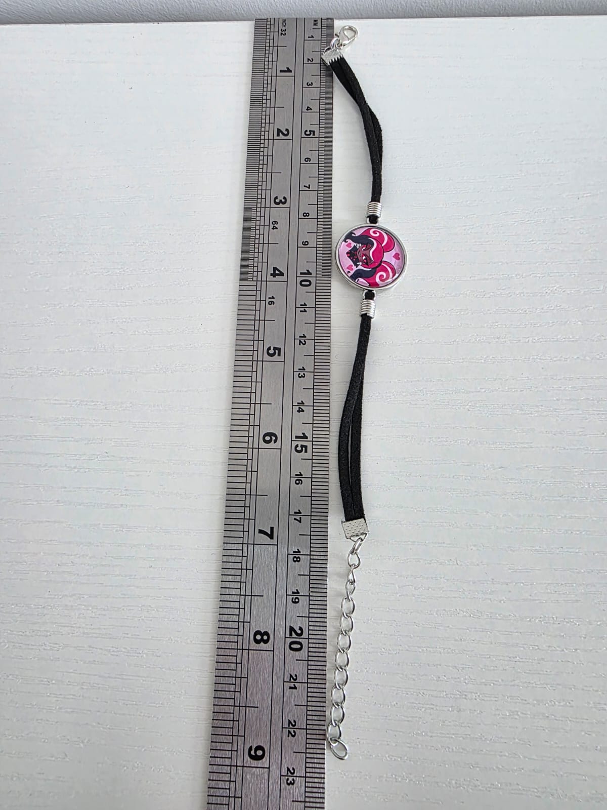 Hazbin Hotel Inspired Velvette 20mm Faux Suede Adjustable Bracelet