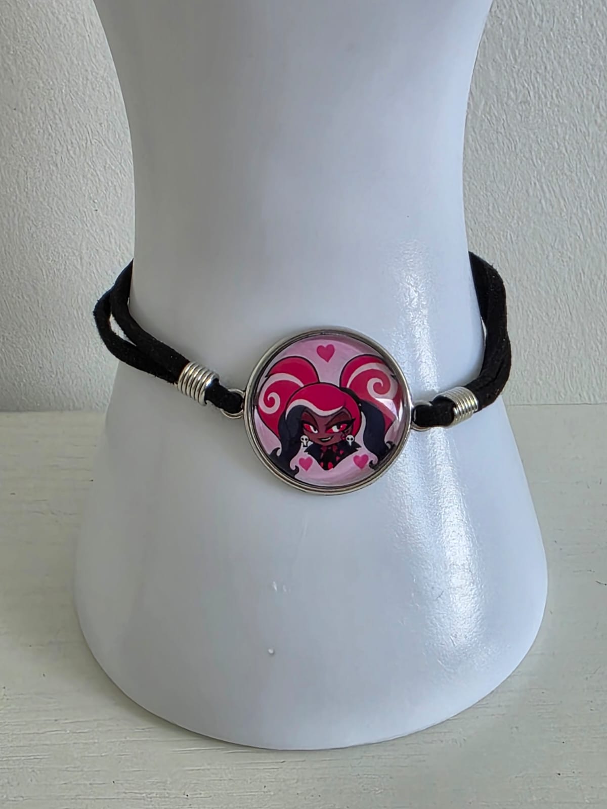 Hazbin Hotel Inspired Velvette 20mm Faux Suede Adjustable Bracelet