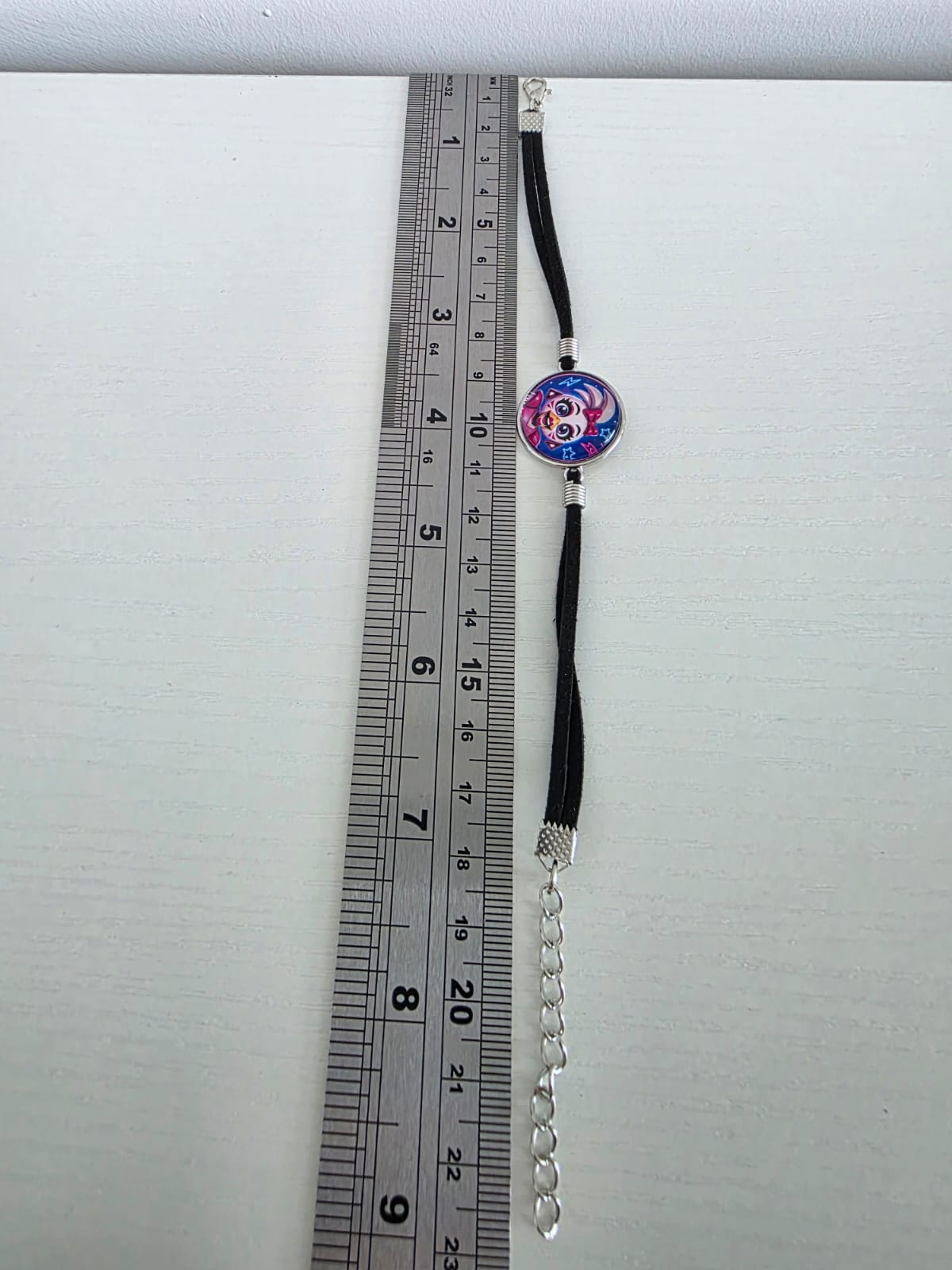 Five Nights at Freddy's Security Breach Inspired Glamrock Chica 20mm Faux Suede Bracelet