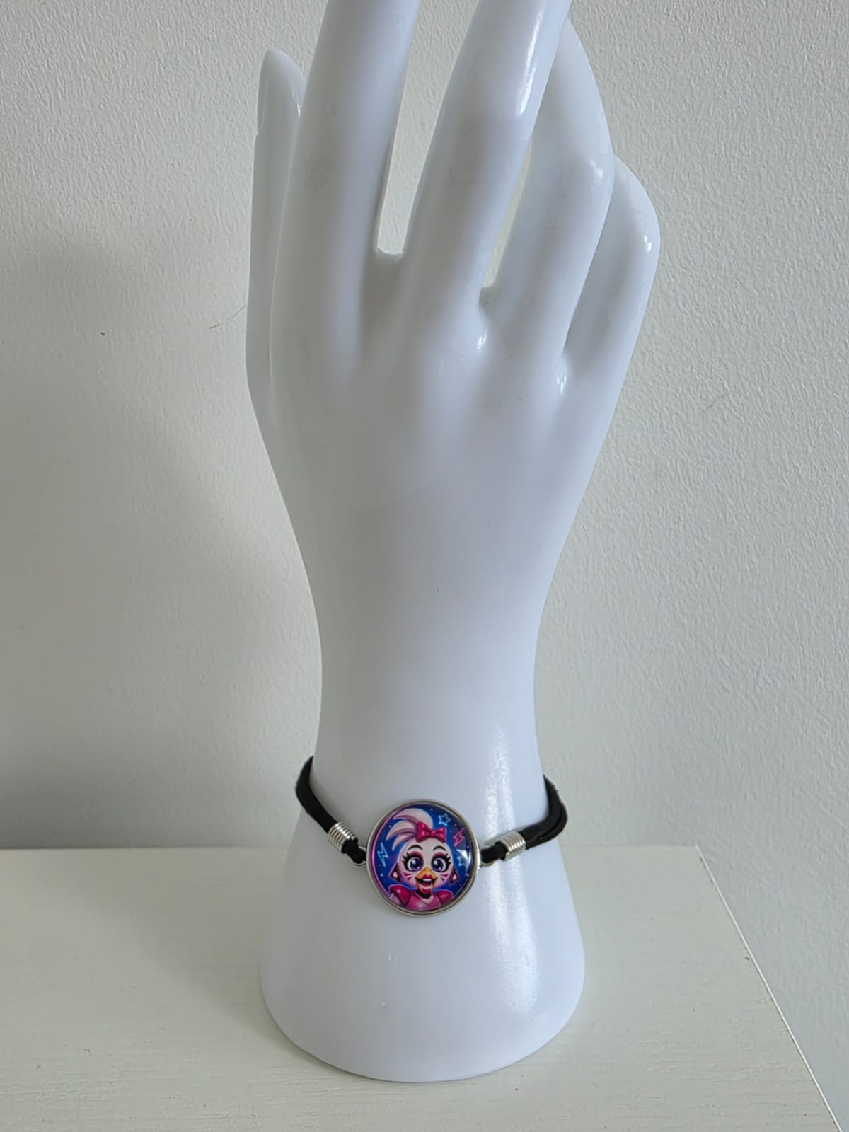 Five Nights at Freddy's Security Breach Inspired Glamrock Chica 20mm Faux Suede Bracelet
