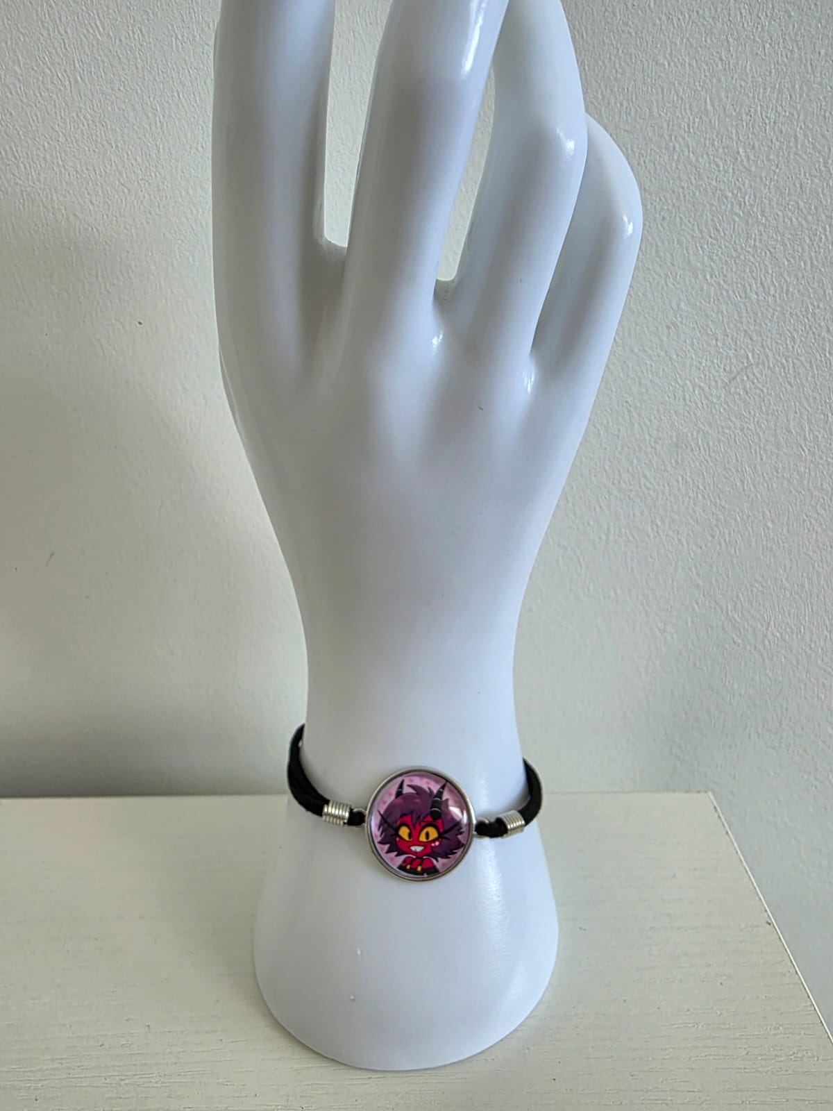 Helluva Boss Inspired Millie 20mm Faux Suede Adjustable Bracelet