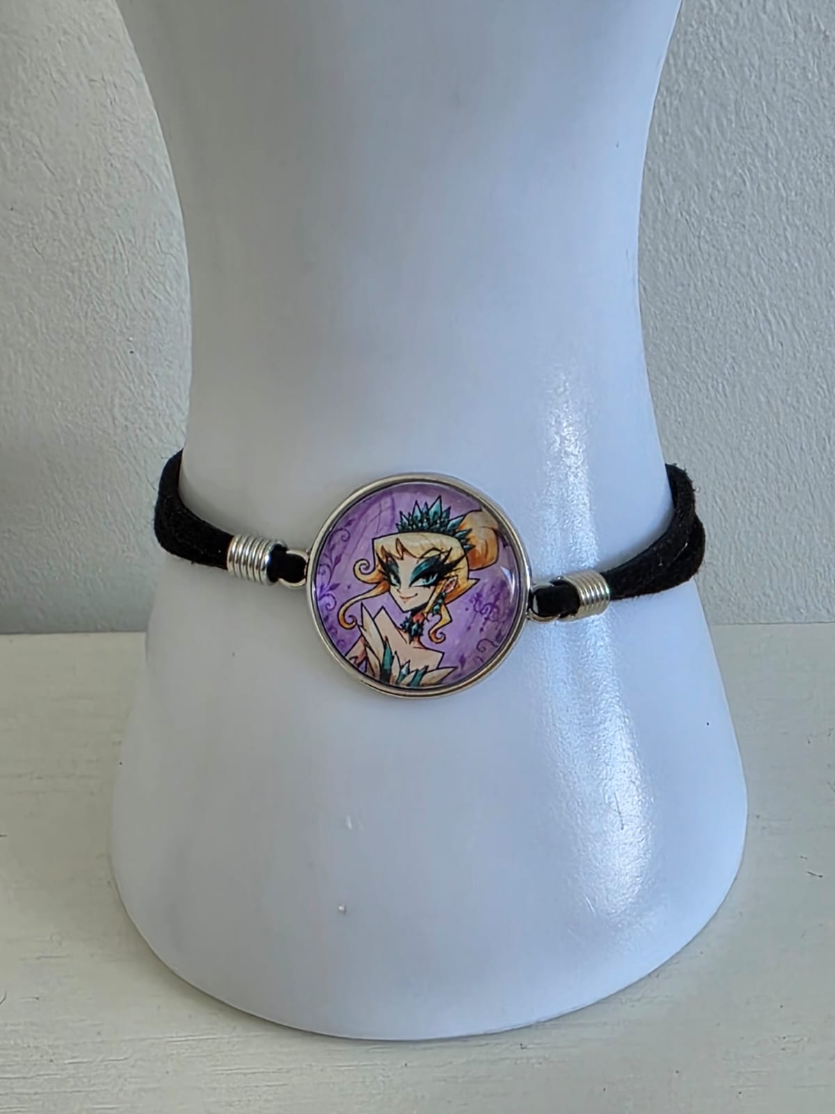 Cinderella Inspired Hellverse Cinderella at the Ball 20mm Faux Suede Adjustable Bracelet