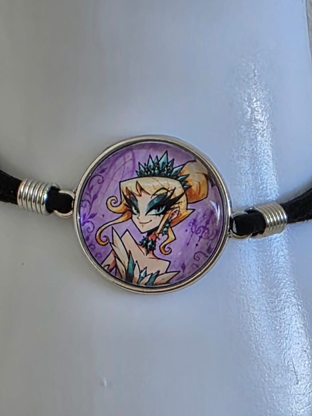 Cinderella Inspired Hellverse Cinderella at the Ball 20mm Faux Suede Adjustable Bracelet