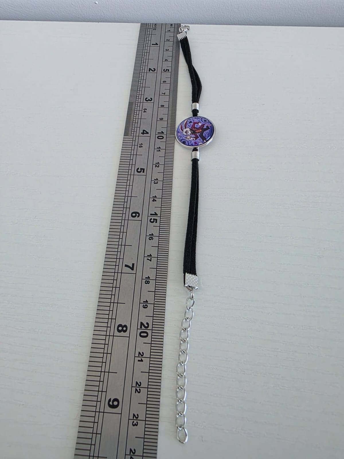 Alice in Wonderland Inspired Hellverse White Rabbit 20mm Faux Suede Bracelet