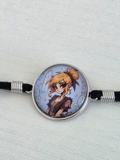 Cinderella Inspired Hellverse Cinderella in Rags 20mm Faux Suede Adjustable Bracelet