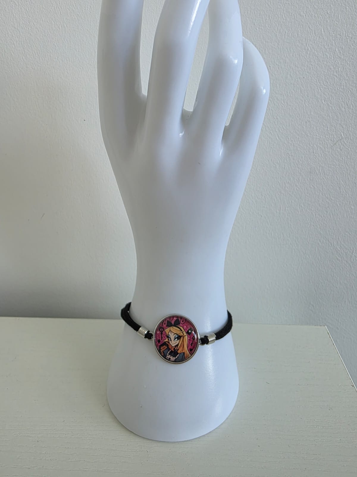 Alice in Wonderland Inspired Hellverse Alice 20mm Faux Suede Adjustable Bracelet