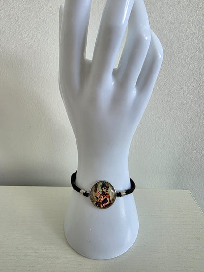 Cinderella Inspired Hellverse Prince 20mm Faux Suede Adjustable Bracelet