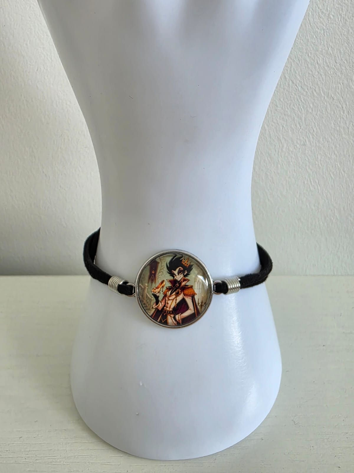 Cinderella Inspired Hellverse Prince 20mm Faux Suede Adjustable Bracelet