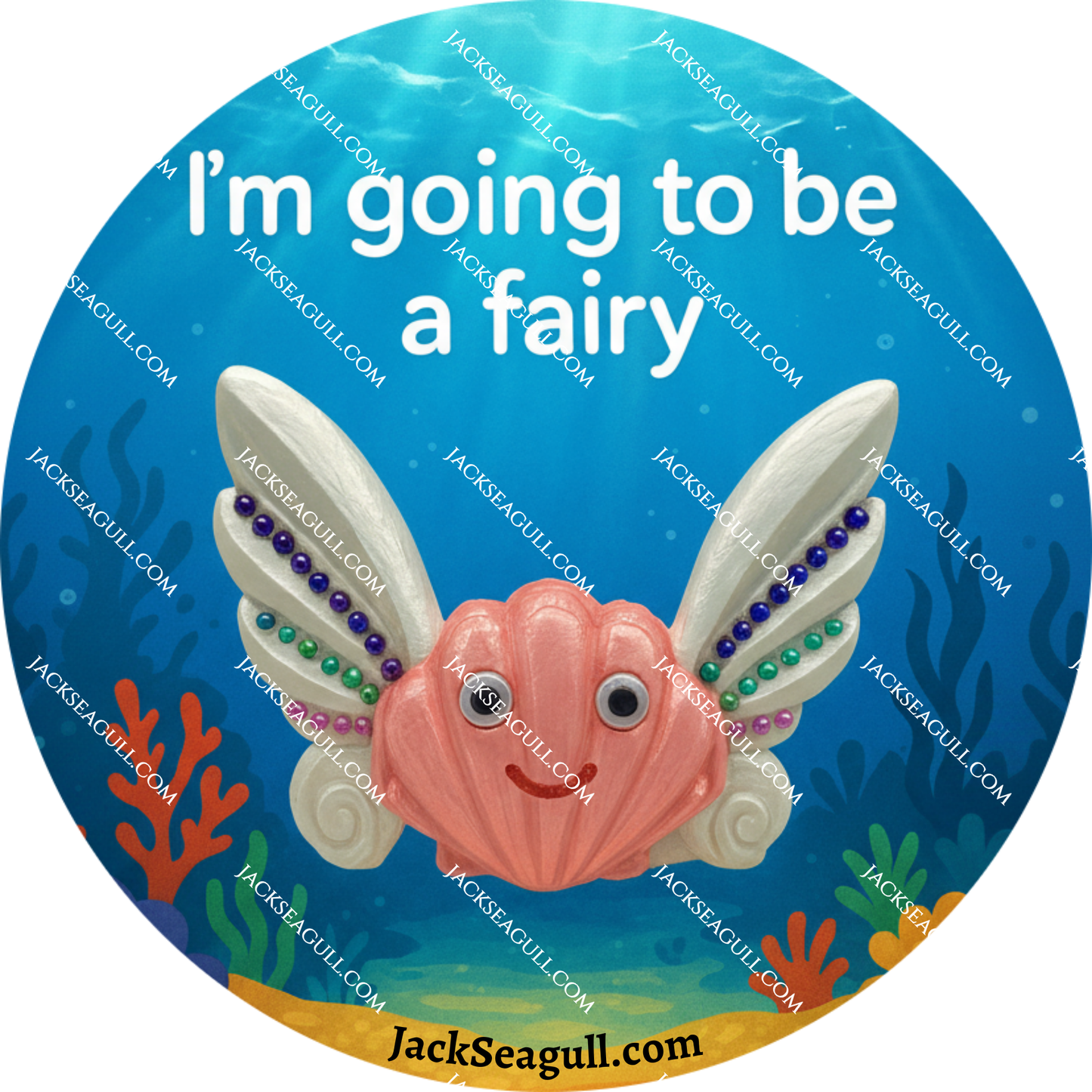 Jet: The Fairy Scallop -  3 inch Die-Cut Sticker Pack