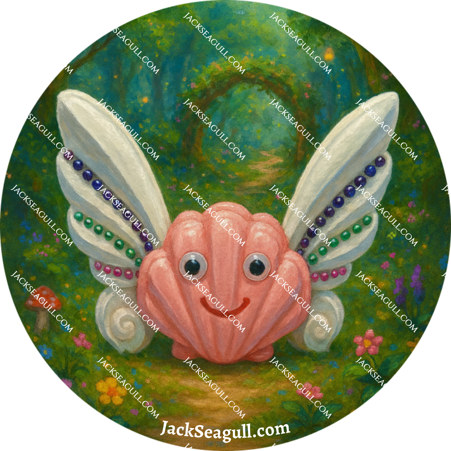 Jet: The Fairy Scallop -  3 inch Die-Cut Sticker Pack