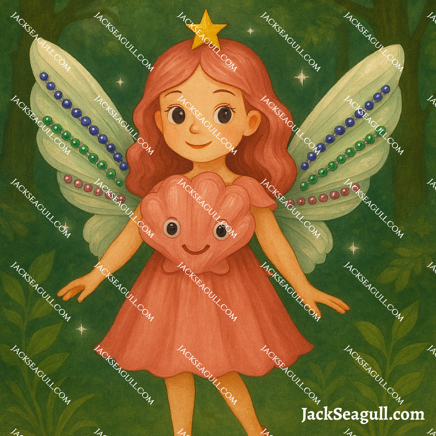 Jet: The Fairy Scallop -  3 inch Die-Cut Sticker Pack