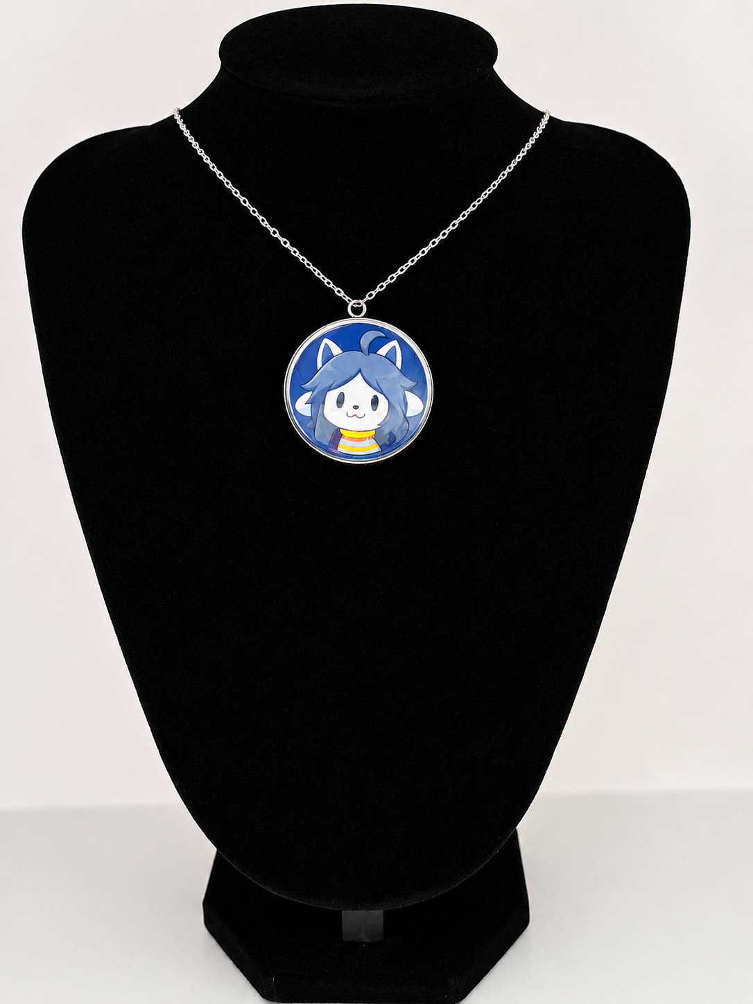 Undertale Inspired Temmie 30 mm Pendant Necklace