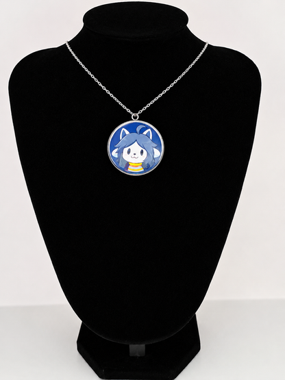Undertale Inspired Temmie 30 mm Pendant Necklace