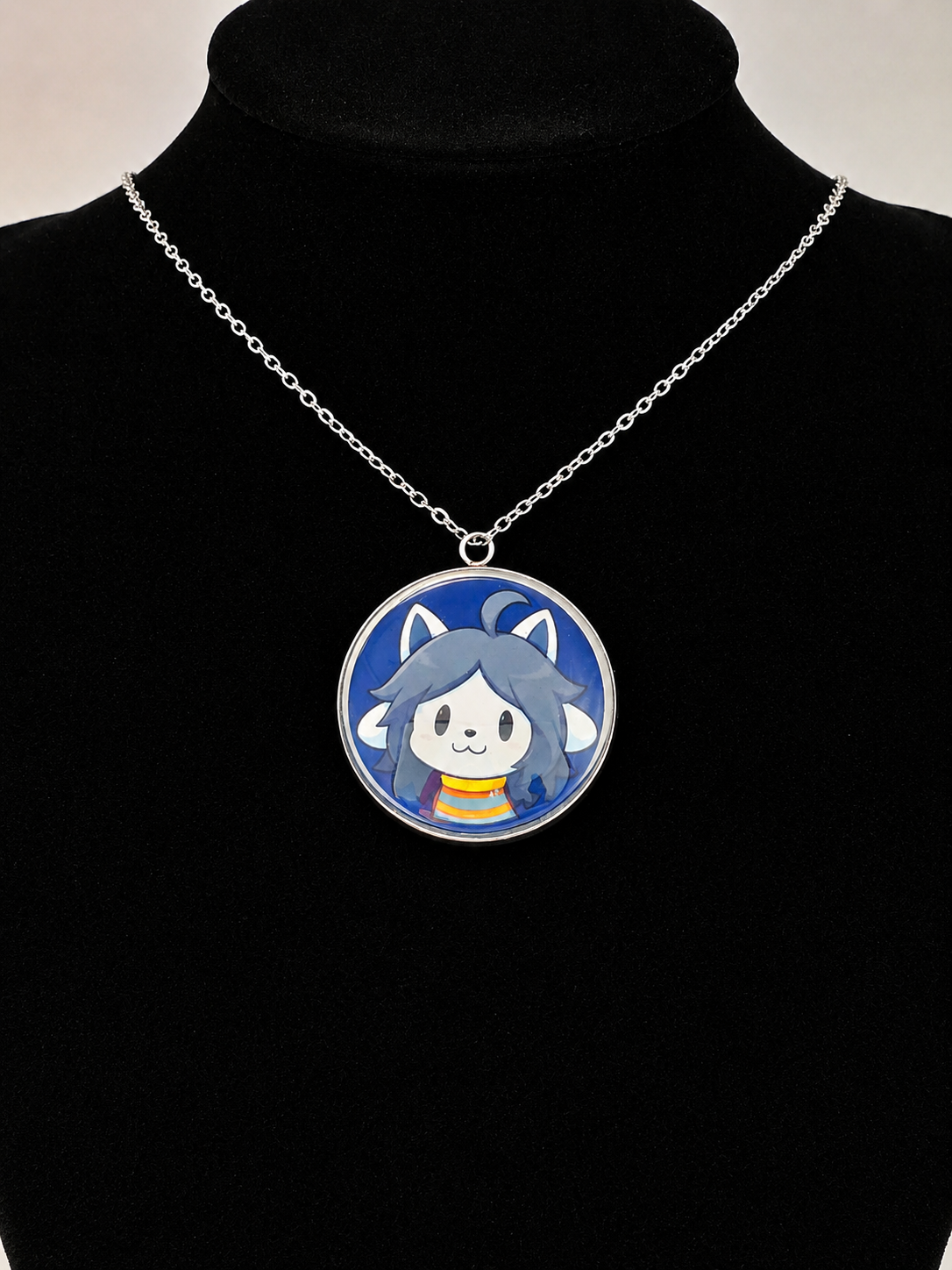 Undertale Inspired Temmie 30 mm Pendant Necklace